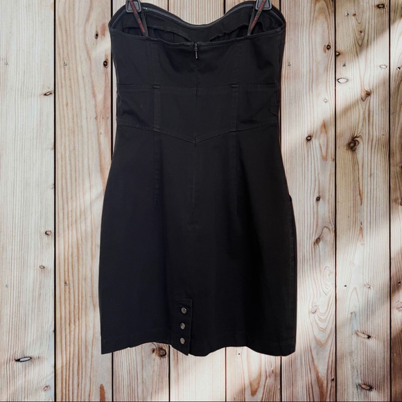 Guess Black Strapless Mini Dress. Size XS - Picture 4 of 9